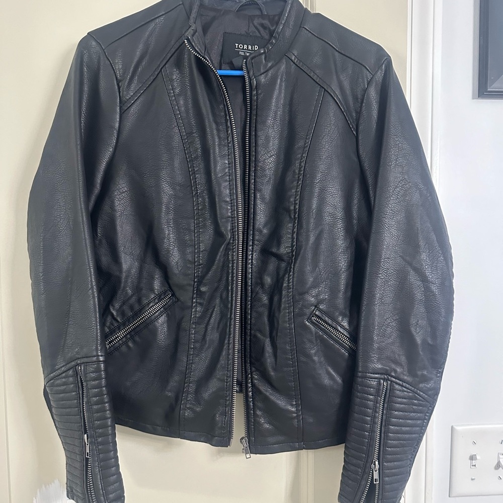 Torrid black leather jacket
